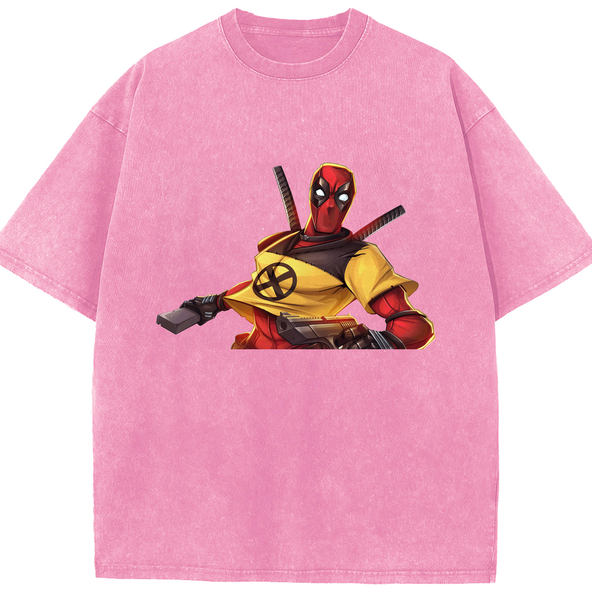 （画像用） Deadpool デッドプール 綿100% ヴィンテージ風 半袖Tシャツ（フロントプリント）